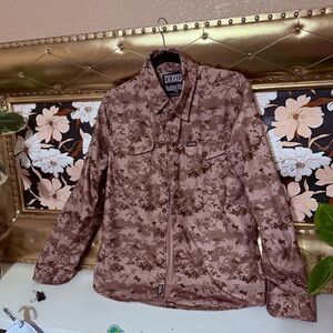 Dixxon size S 2020s camo fleece shirt jacket mens digital desert camo